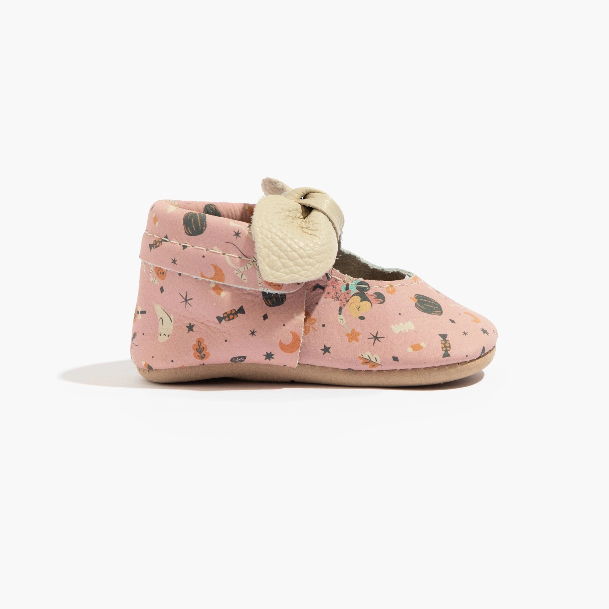 Winter kids' wear Waterproof kids' shoes Disney Mickey and Minnie Halloween Knotted Bow Baby Shoe