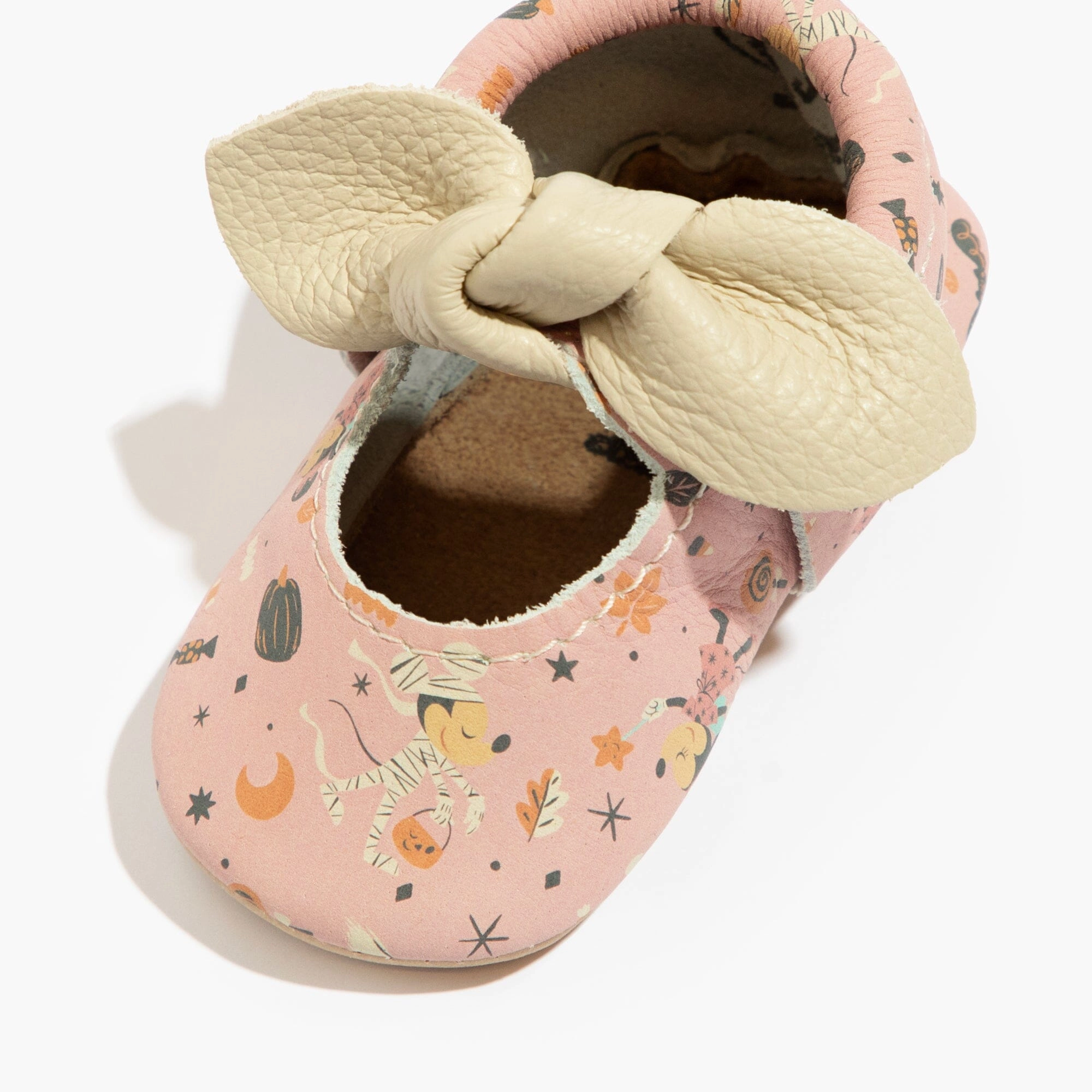 Disney Mickey and Minnie Halloween Knotted Bow Baby Shoe Anti Slip Tread