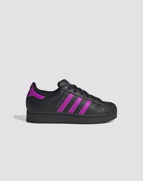 SustainableMaterial Adidas Originals Superstar II "Black/Flash Pink" Grade School Girls'