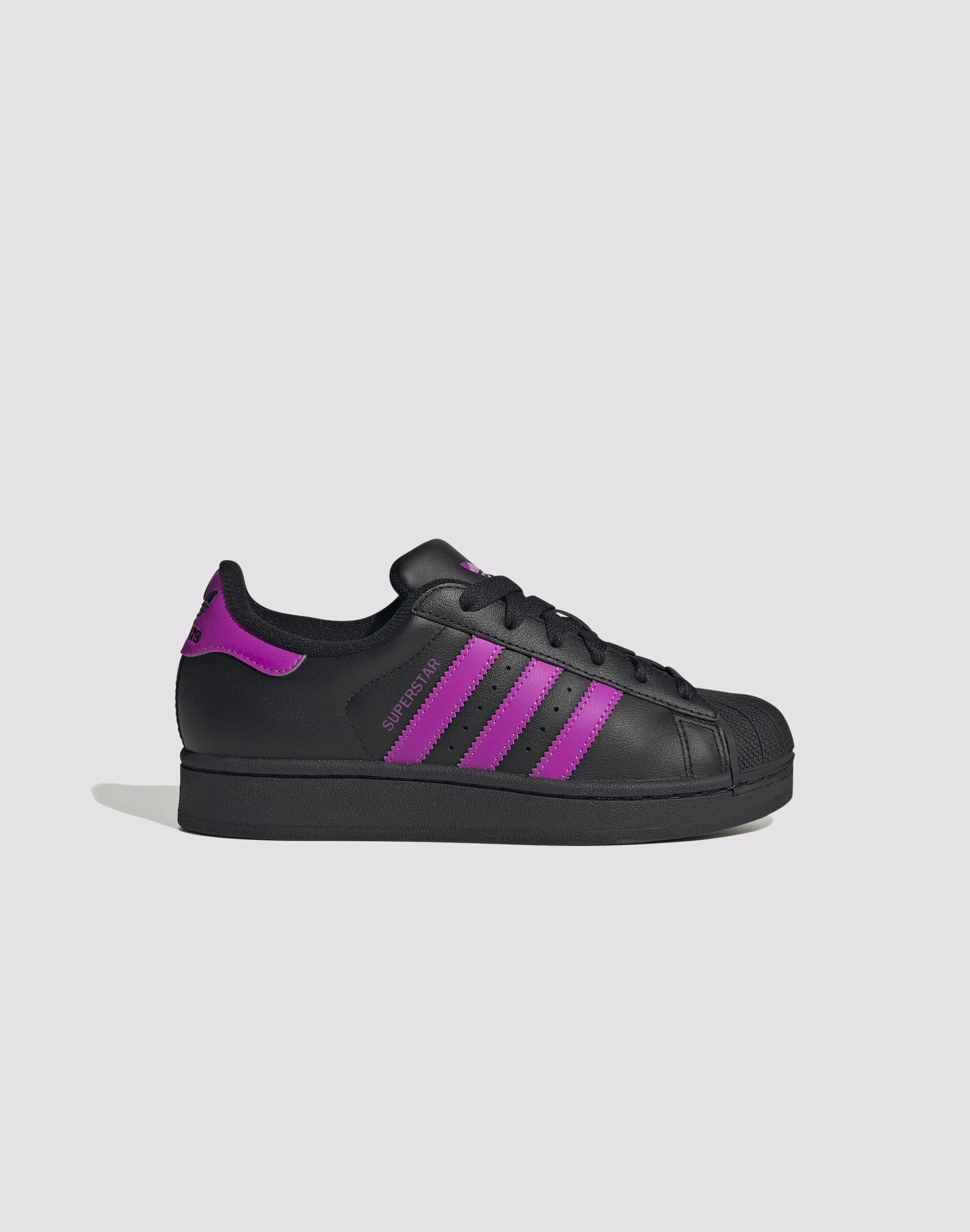 SustainableMaterial Adidas Originals Superstar II "Black/Flash Pink" Grade School Girls'