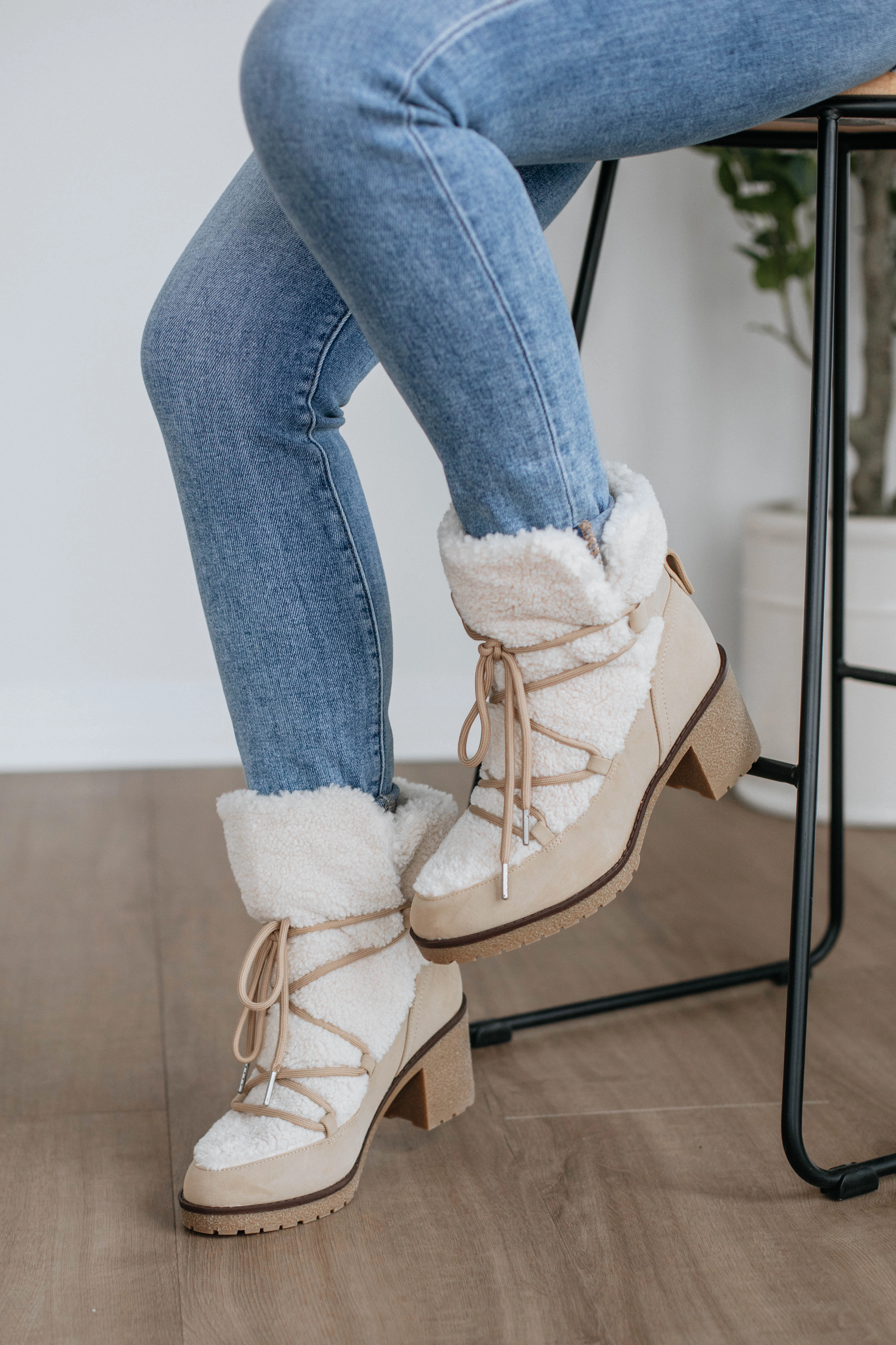 Embracing The Chill Boots - Taupe Shock absorption