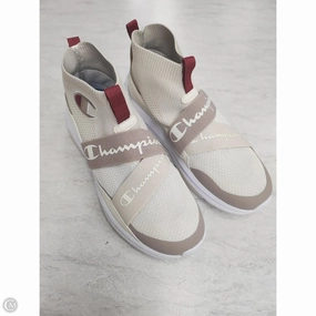 Tear Resistant Mesh Moisture   Wicking Shoes Sneakers By Champion In Cream, Size: 10