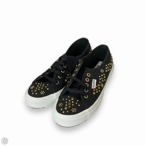 Bold Style Vibrant Style Shoes Sneakers By Superga In Black, Size: 6