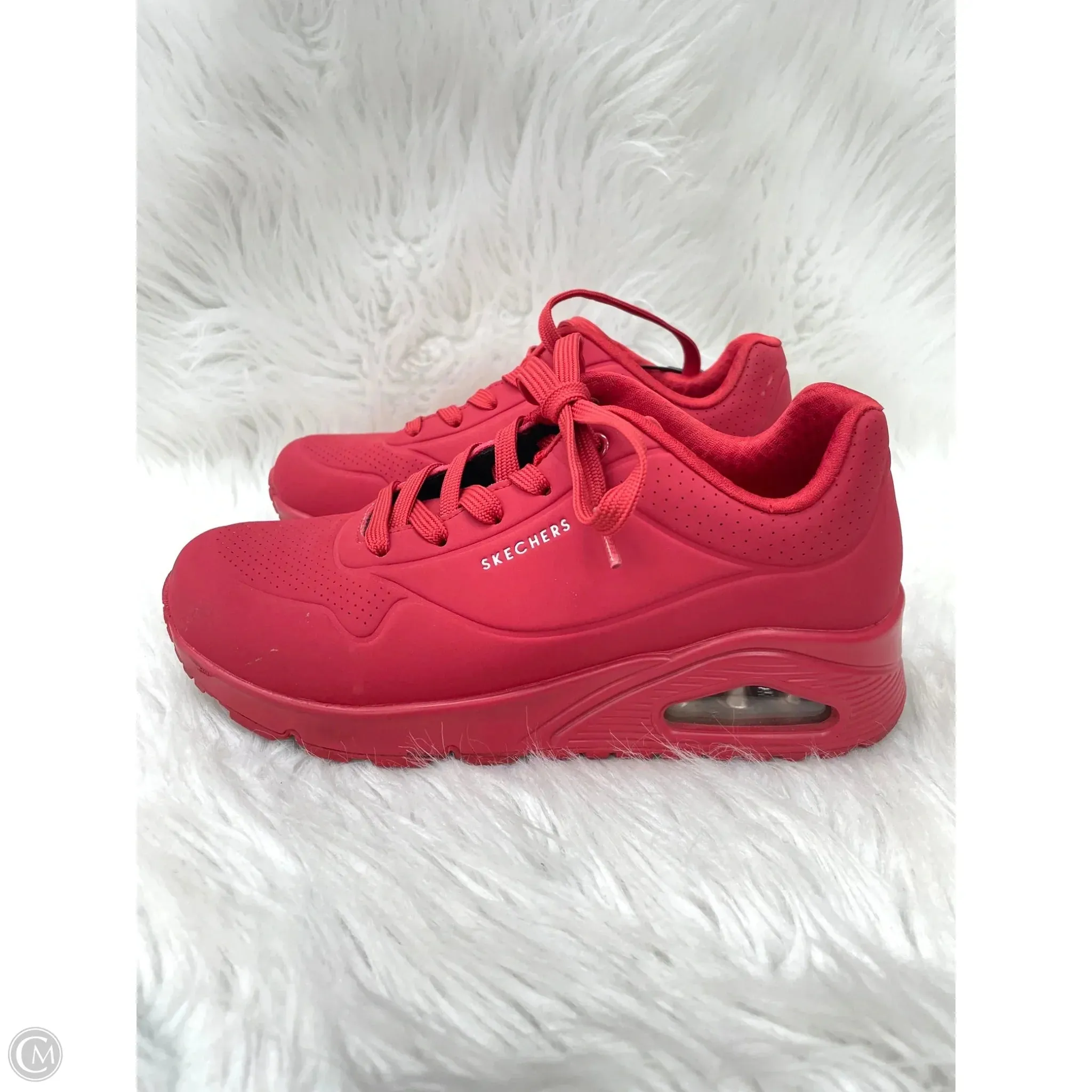 Shoes Sneakers By Skechers In Red, Size: 7 Textured Grip Pattern Zip Closure