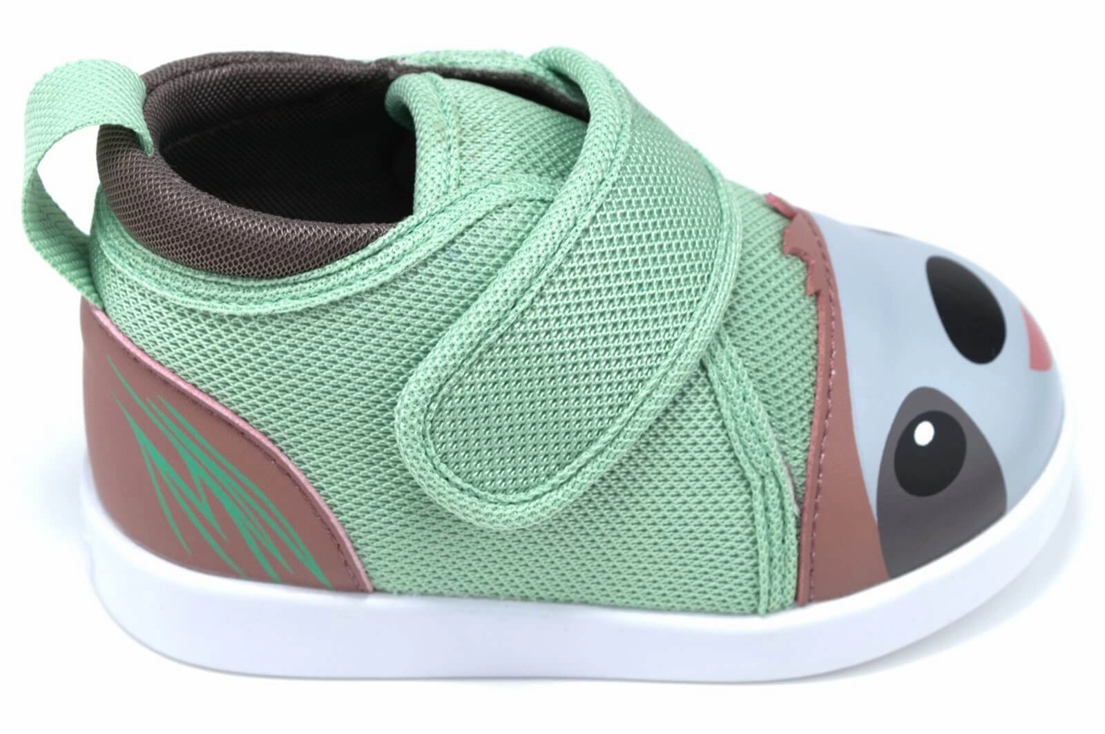 Ventilated Mesh Cold Weather Sloth Squeaky Toddler Shoes | Green/Brown Version 2 2025