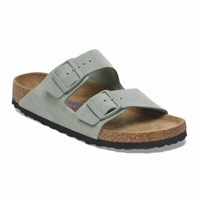 Birkenstock Women's Arizona Soft Footbed Sandal - Pure Sage Leisure Adventure Shoes