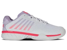 Slip Resistant Modern Commuters Durable Build Hiking Trails 96807-182-W | HYPERCOURT EXPRESS 2-WIDE | WHITE/ORCHID PETAL/NEON BLAZE