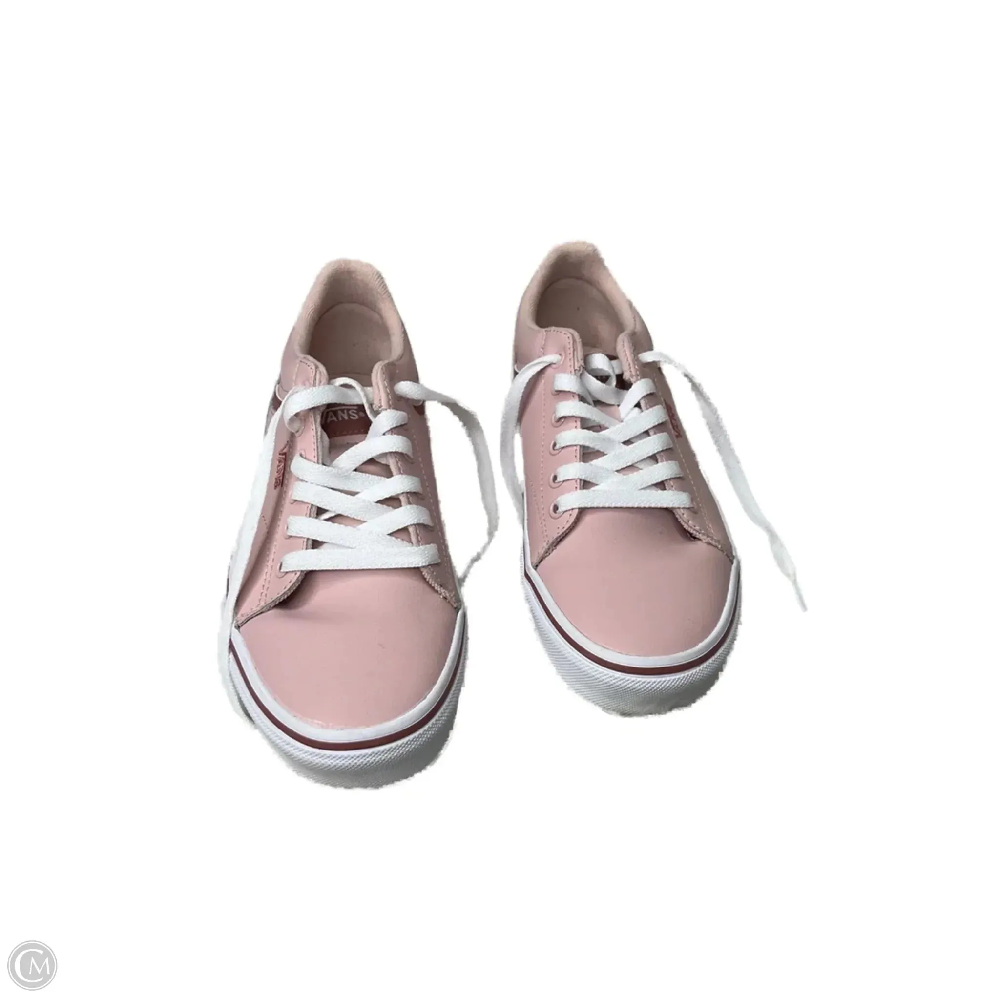 Synthetic Leather Panels Shoes Sneakers By Vans In Pink, Size: 6