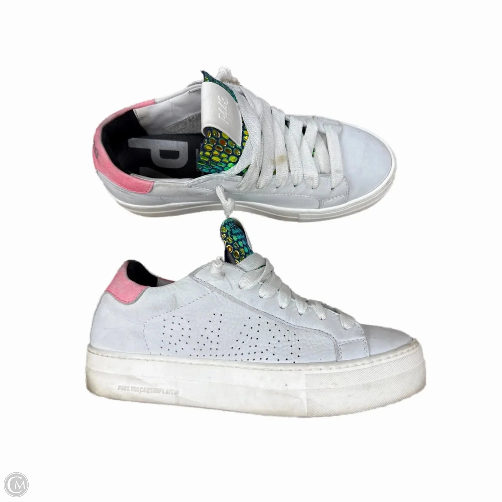 Shoes Sneakers By P448 In Pink & White, Size: 8 Trekking Fit