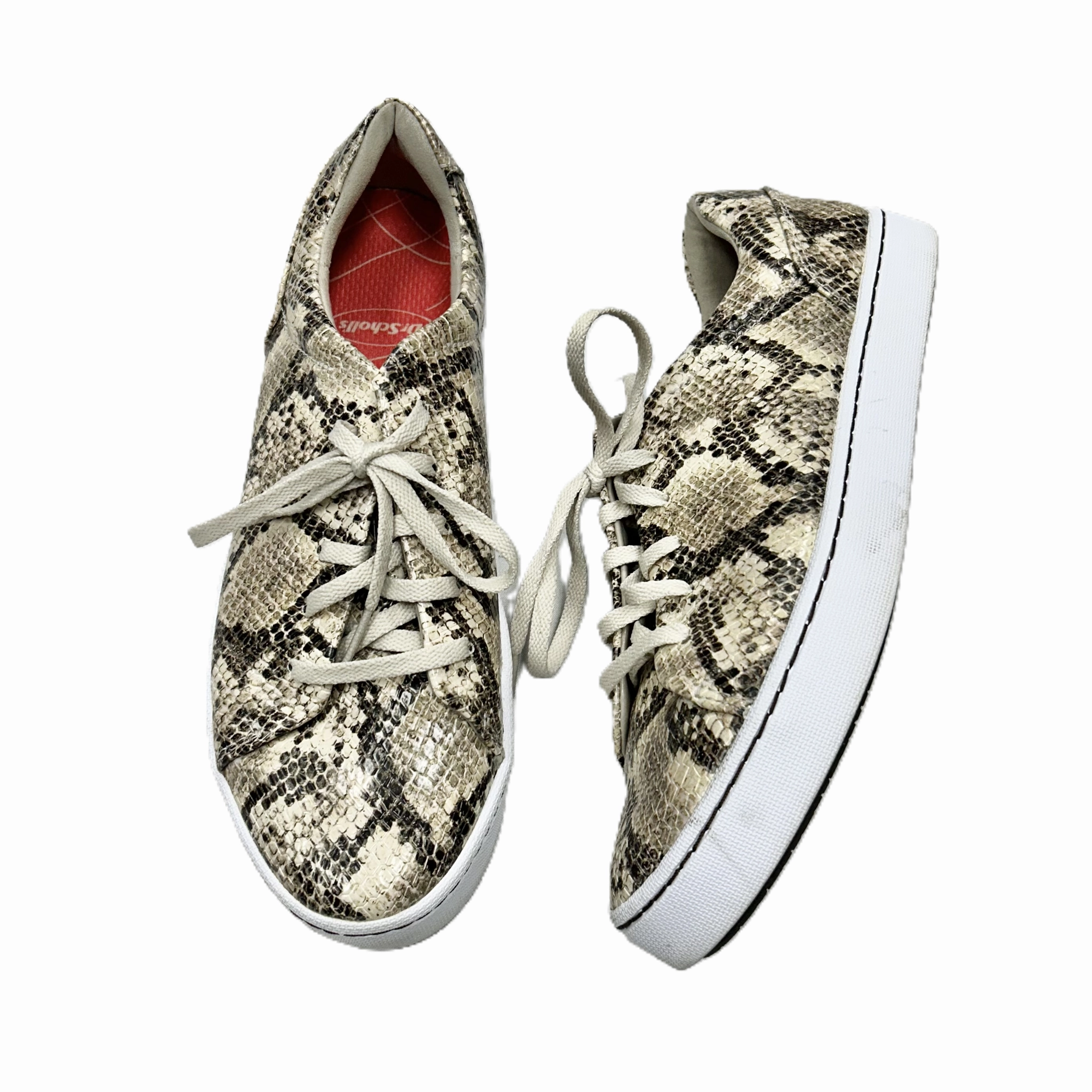 Shock   Absorbing Shoes Sneakers By Dr Scholls In Snakeskin Print, Size: 9
