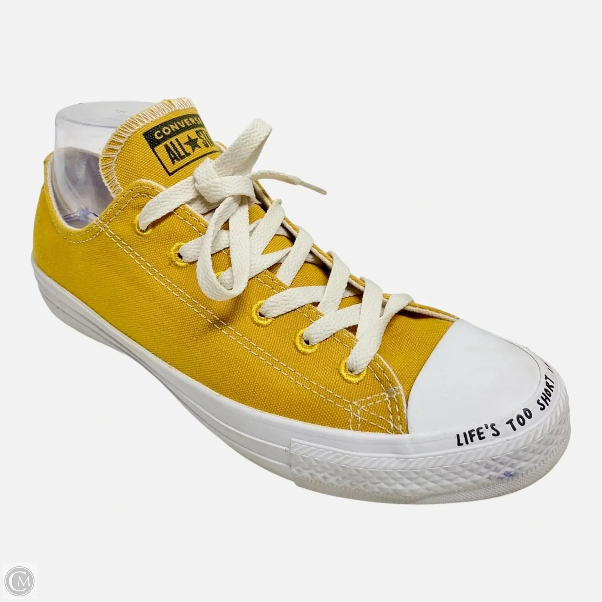Shoes Sneakers By Converse In White & Yellow, Size: 8 Ergonomic Heel Counters Trend Wear