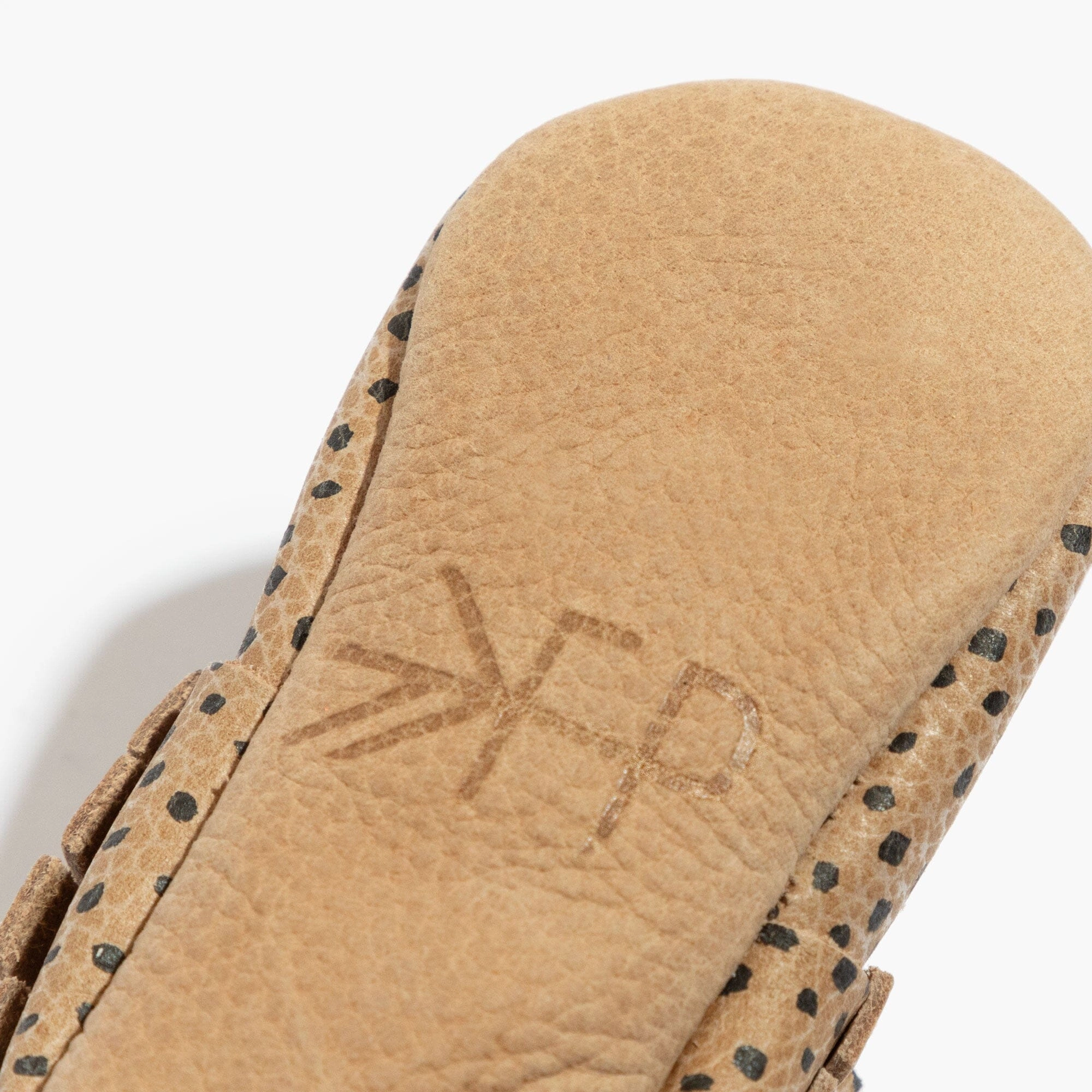 Ventilated Panels Almond Speckles Moccasin Baby Shoe