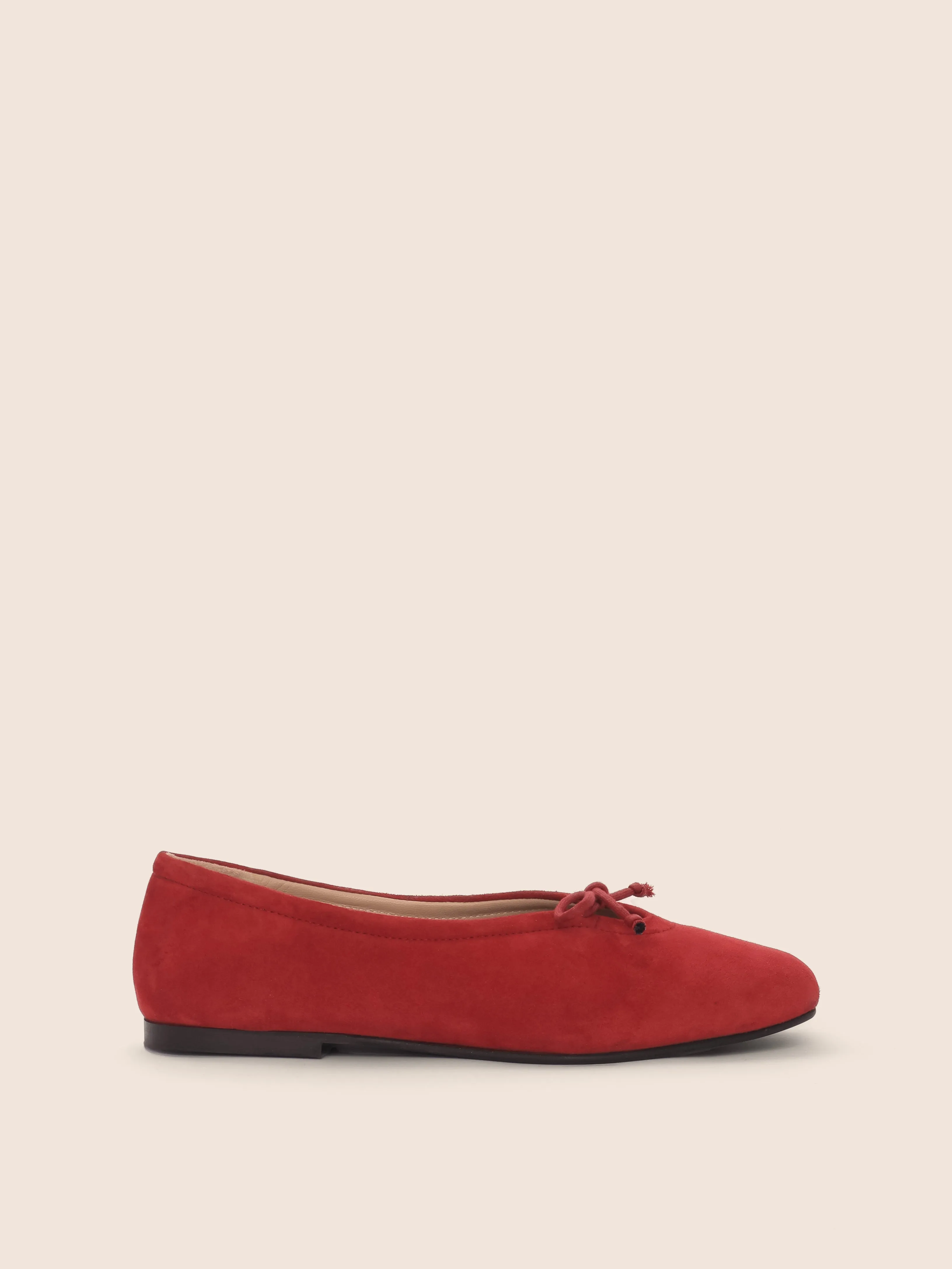 Prato Cherry Suede Ballerina Jog Step