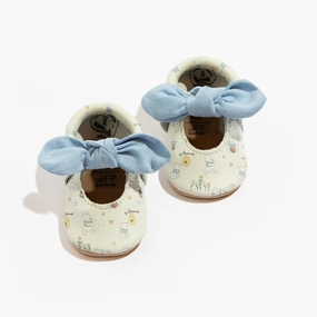 Disney Pooh Bear Linen Knotted Bow Baby Shoe School - appropriate kids' shoes AntimicrobialTreatment