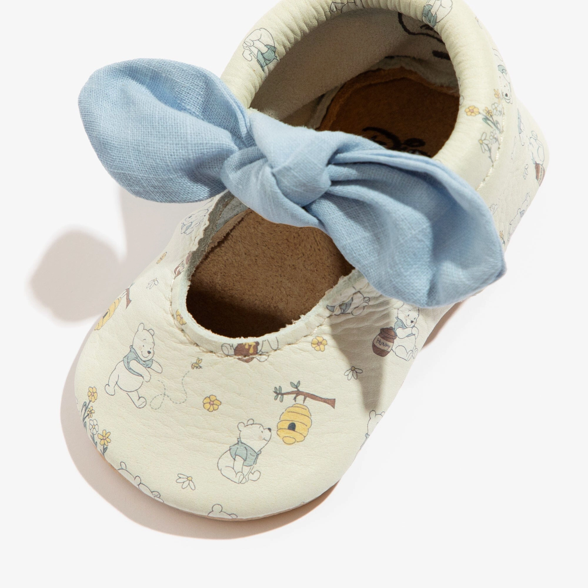 Disney Pooh Bear Linen Knotted Bow Baby Shoe Air Circulation AirflowChannel