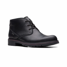 Calm Step Sky View Men's Morris Peak Waterproof Chukka - Tumbled Black