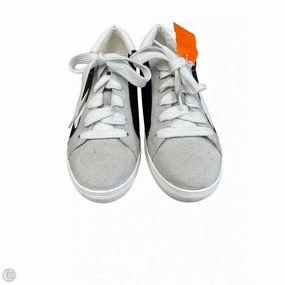 Padded Tongue SyntheticLeather Shoes Sneakers By Cme In Black & Grey, Size: 7