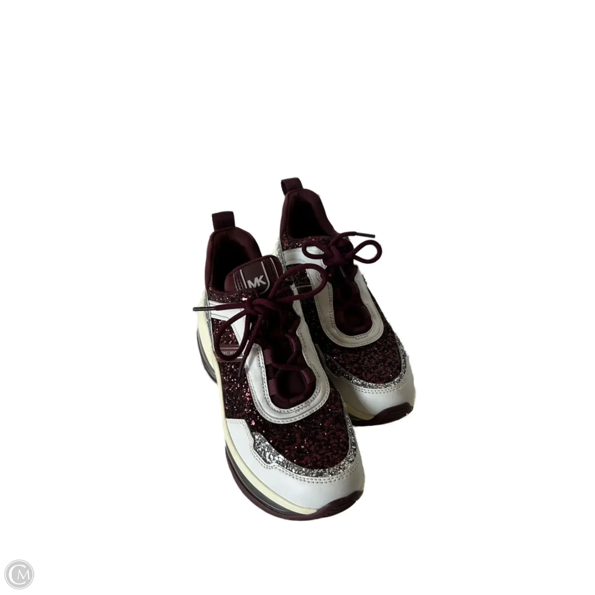 Shoes Sneakers By Michael By Michael Kors In Purple & White, Size: 8 Reinforced Heel Support