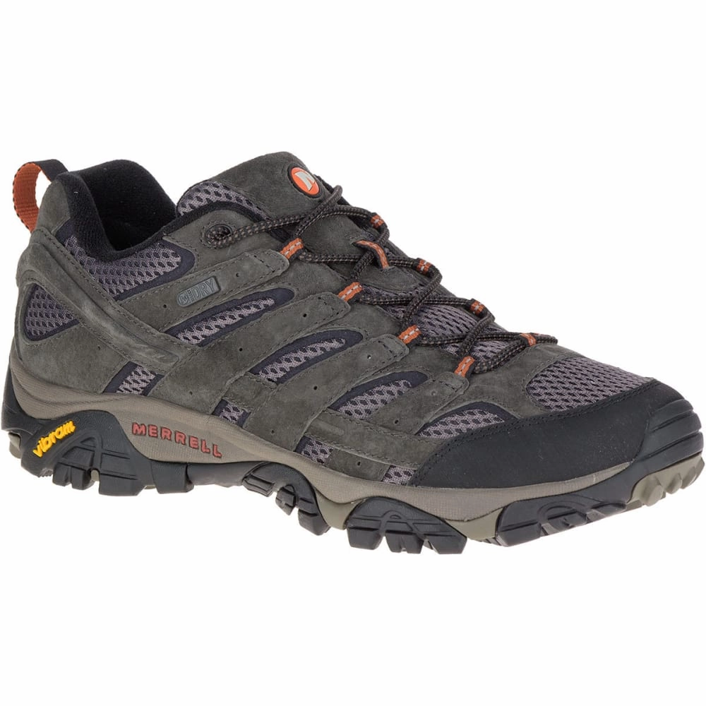 Merrell Men's Moab 2 Waterproof - Beluga Lace Up Tension Control Forest Path