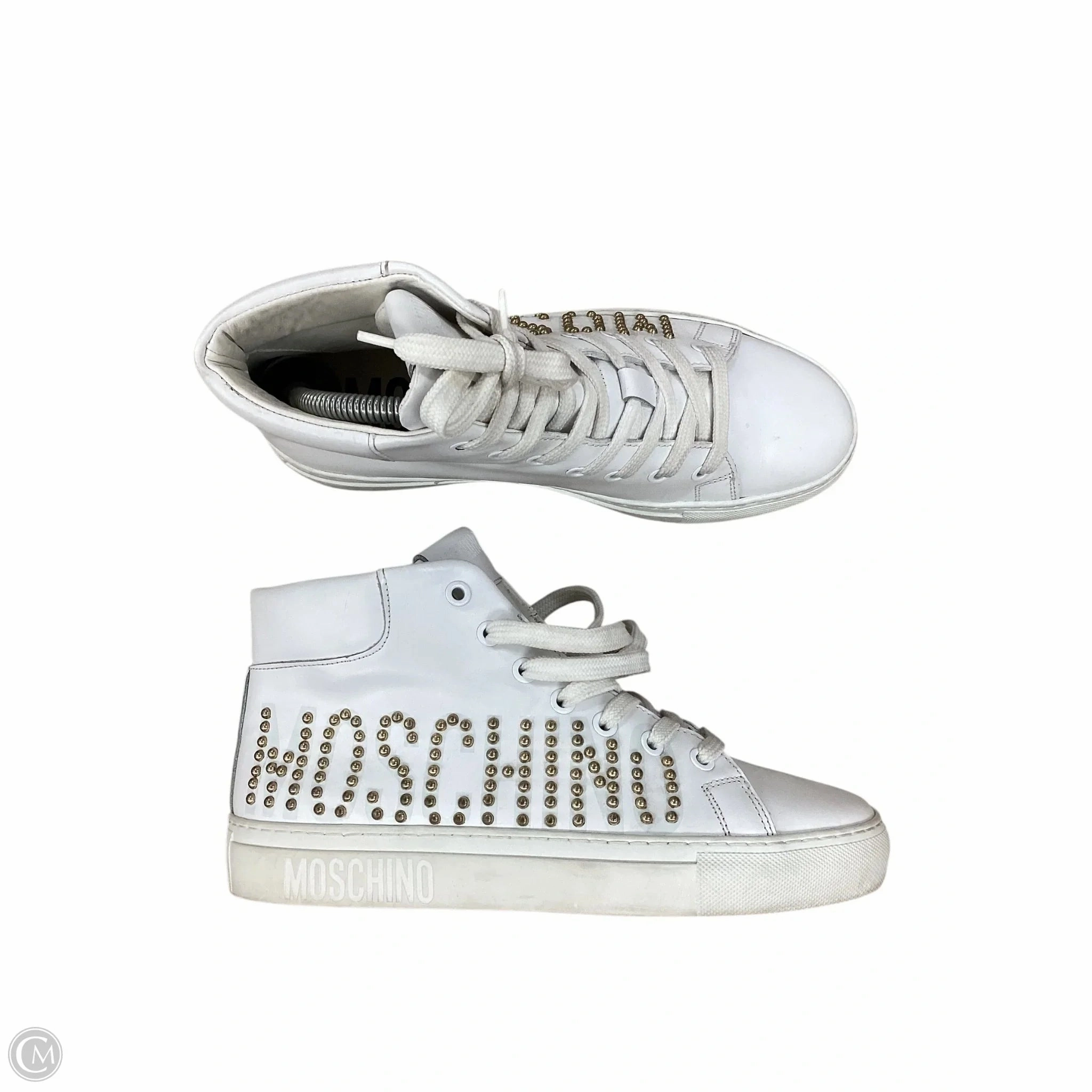 waterproof Shoes Sneakers By Moschino In White, Size: 7