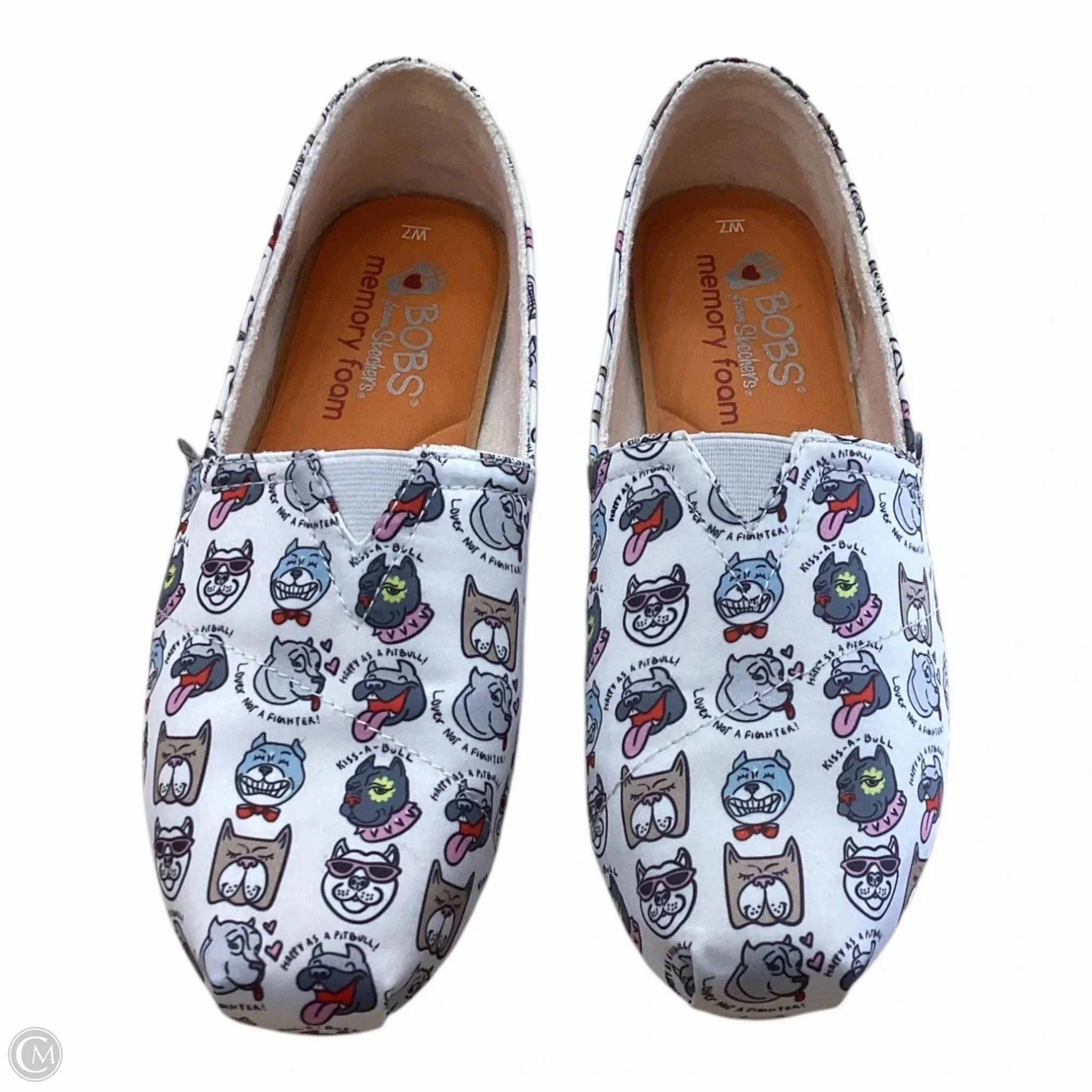 Smooth Surface Soft Material Shoes Sneakers By Bobs In Cream, Size: 7