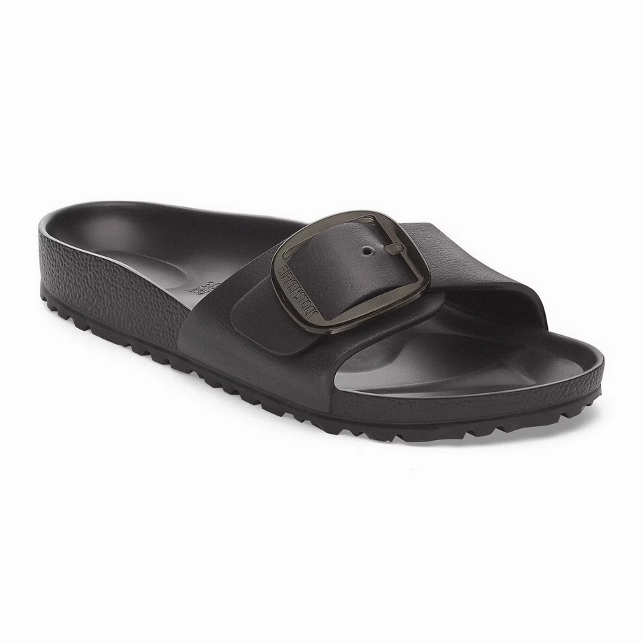 Birkenstock Women's Madrid Big Buckle EVA Sandal - Black Water Resistant Sandals Lightweight