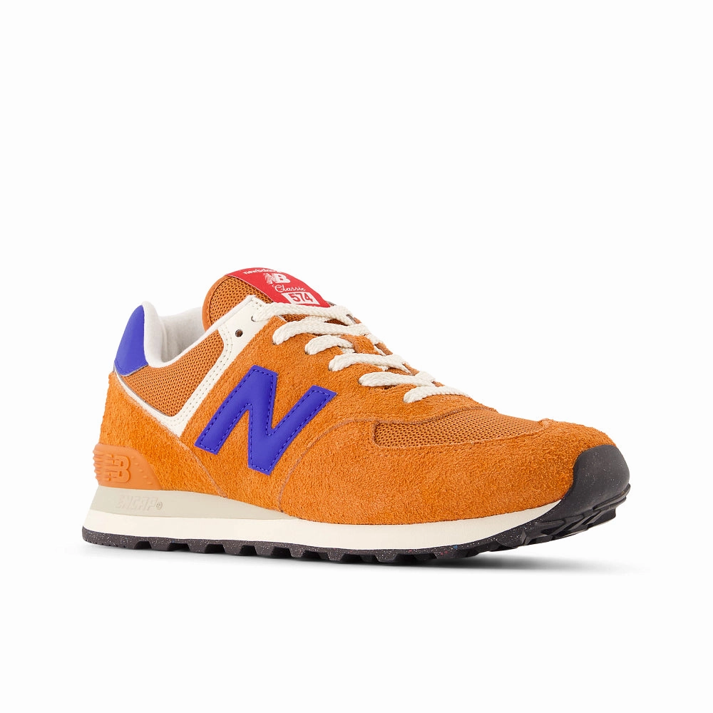 New Balance Men's 574 Sneaker - Sienna with Blue Gemstone Love Path