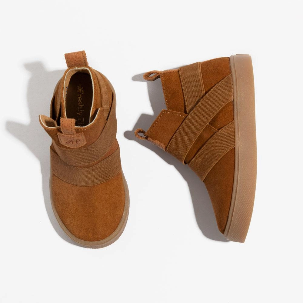Cognac Suede Oakland Sneaker Smart Ease Agile Walk