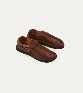 Trail Strong Slip Resistant Sole Aurora Shoe Co. Middle English Brown Full Grain Leather Shoe