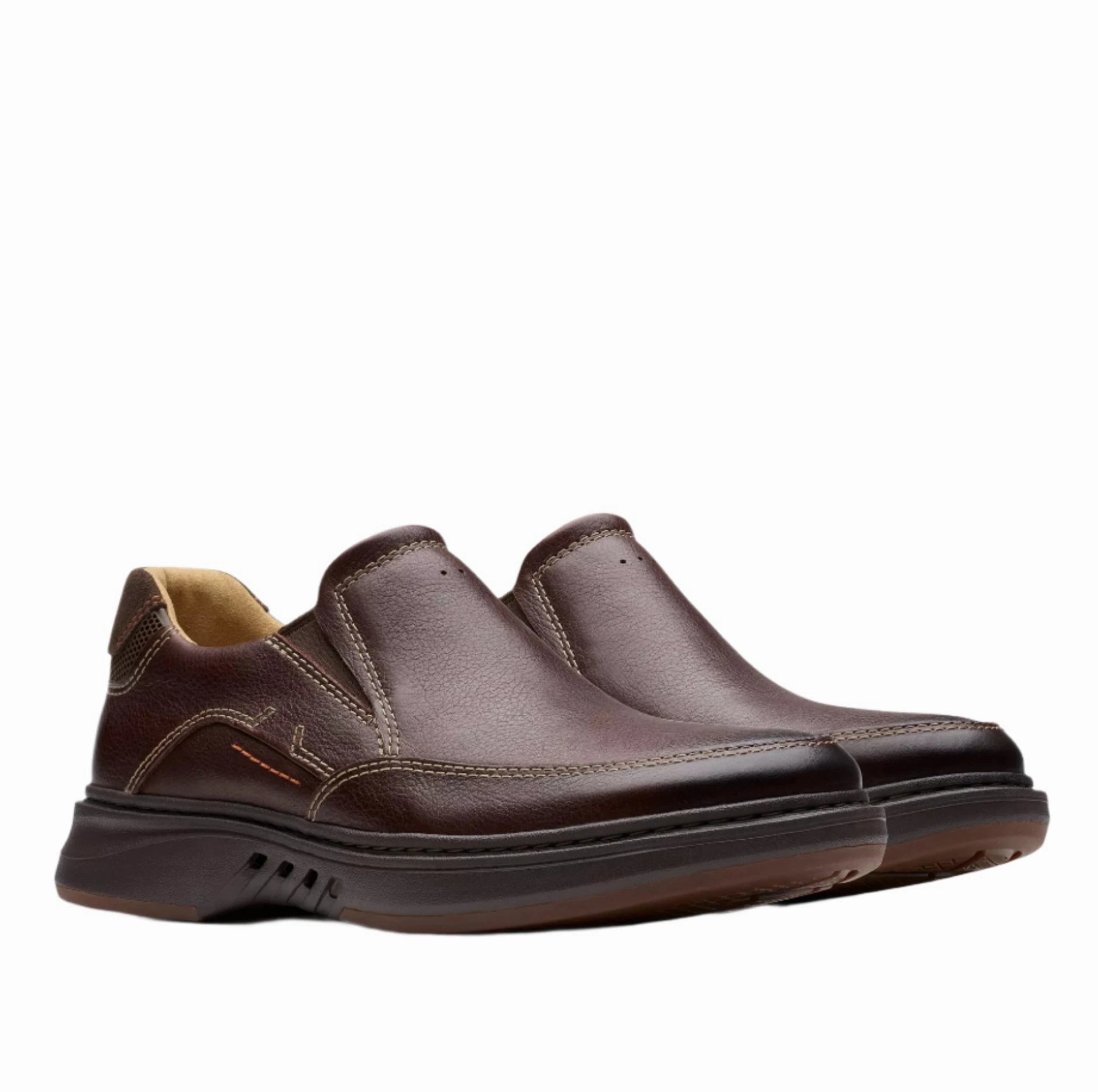 Silver Shine Supportive Core Weekend Warriors Clarks Men's Un Briley Step Shoe - Mahogany