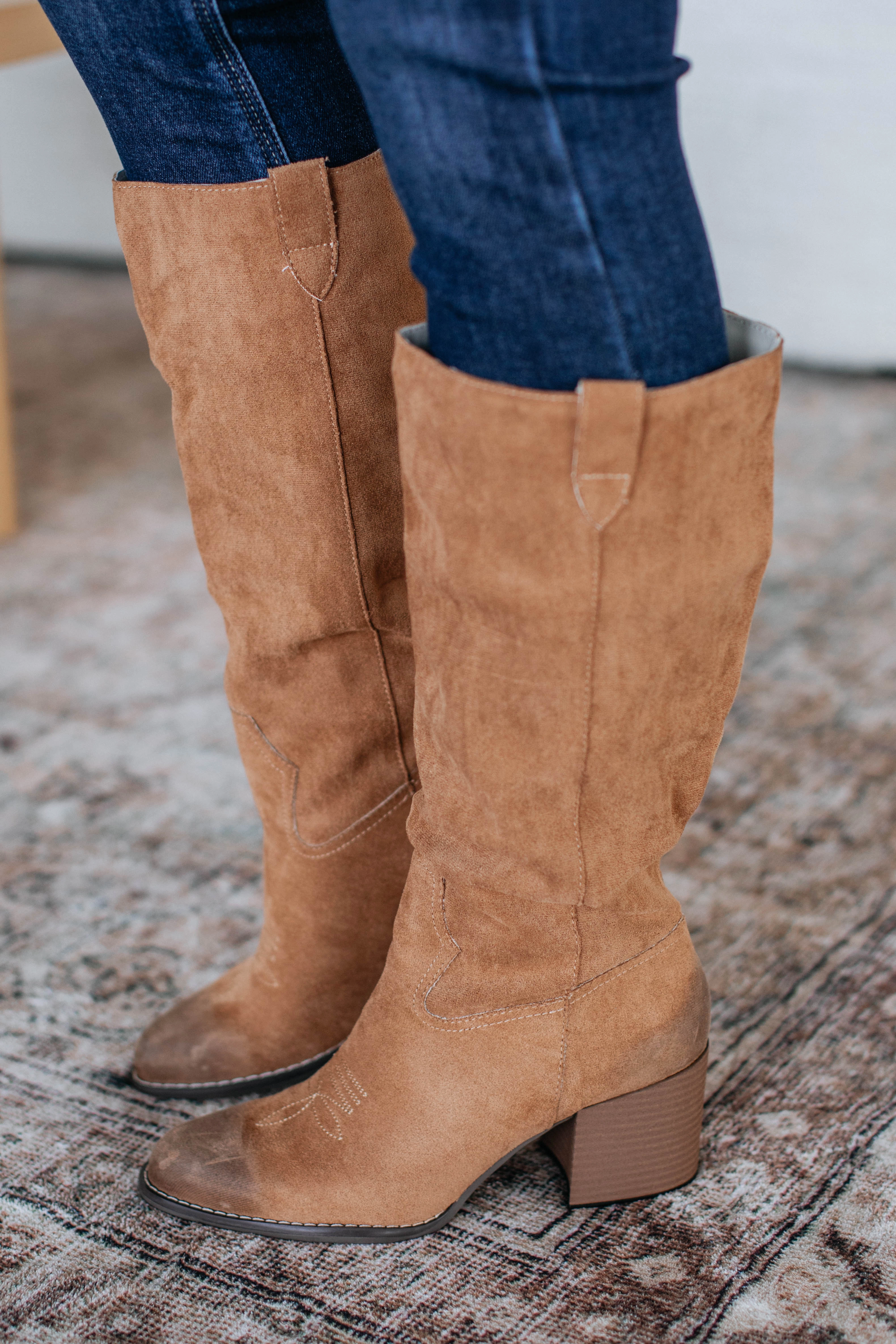 Handle With Caution Boots - Taupe Roomy Toe Box