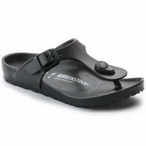 Non Restrictive Fit Safe Land Birkenstock Kids Gizeh EVA Sandal - Black