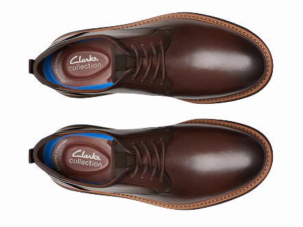 Clarks Men's Brantin Oxford - Dark Brown Comfort