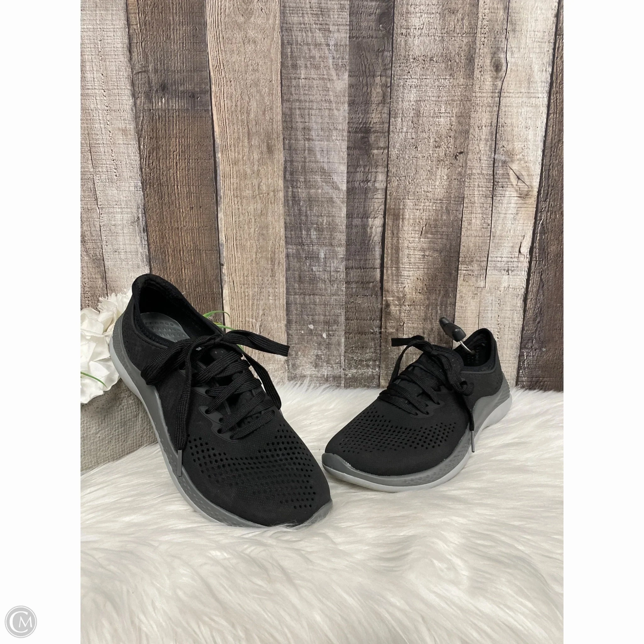 Footwear Tech Speed Performance Shoes Sneakers By Crocs In Black, Size: 8