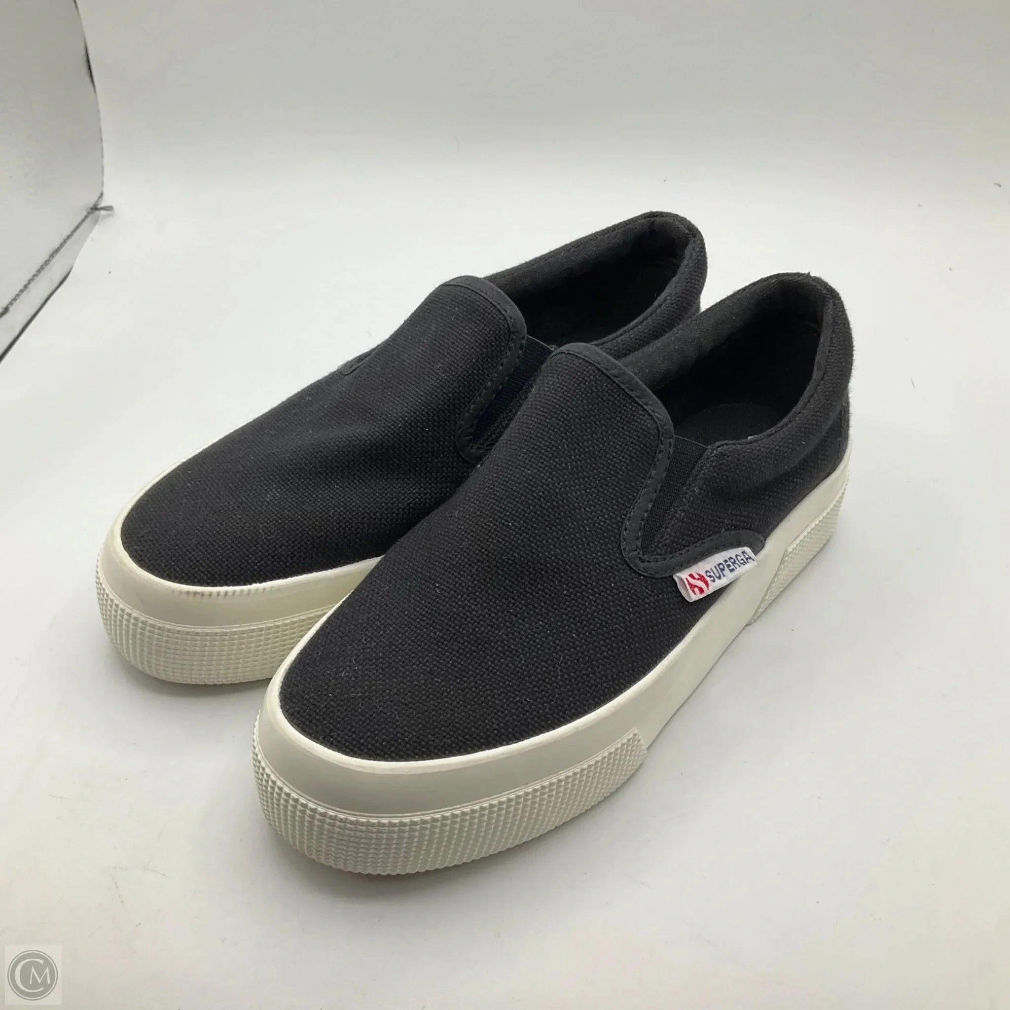 Sculpted wear Shoes Sneakers By Superga In Black, Size: 6