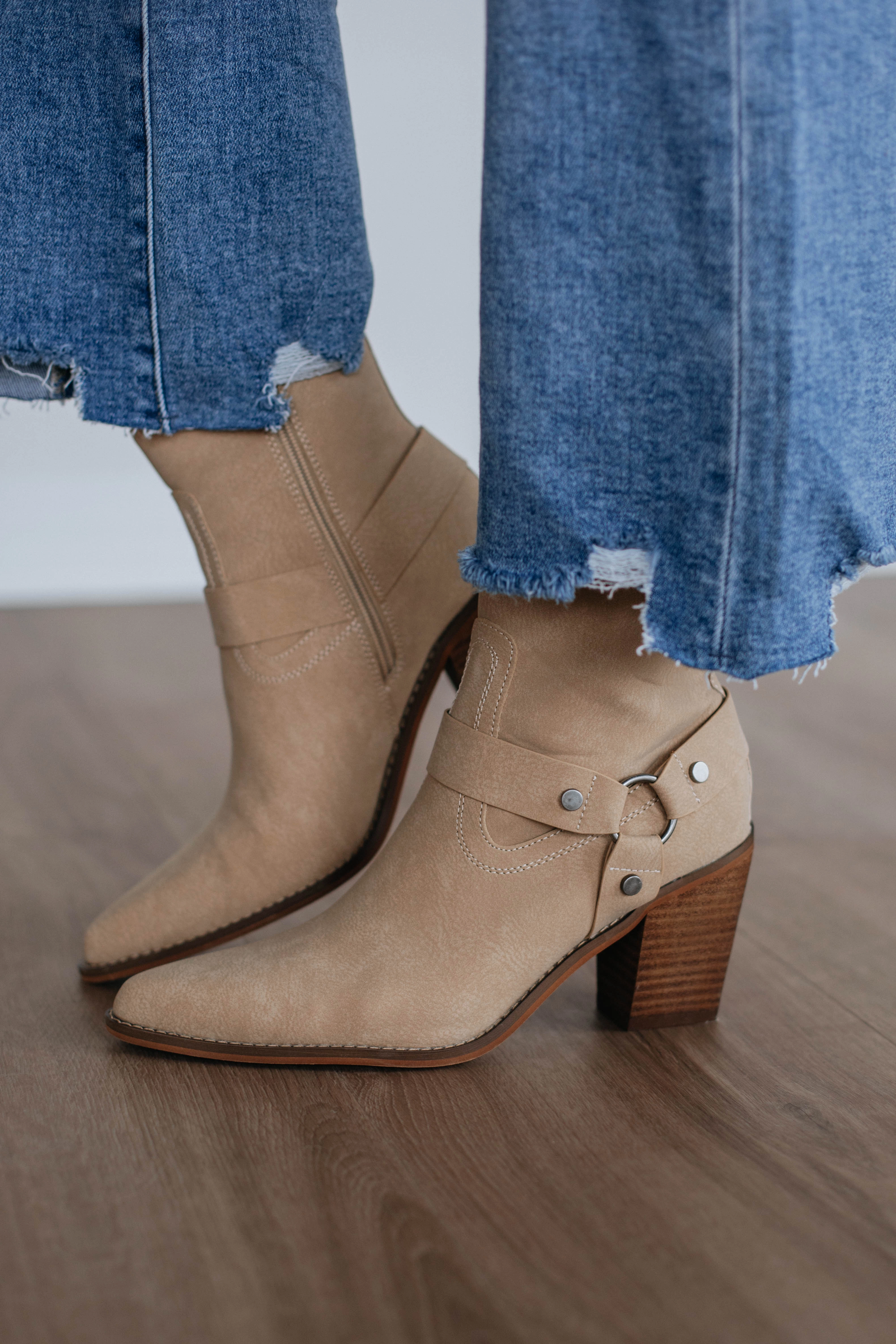 Here For A Good Time Boots - Taupe easy move Shock Absorbing