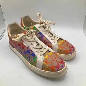 Shoes Sneakers By Coach In Rainbow Print, Size: 13 Padded All-Round Wear