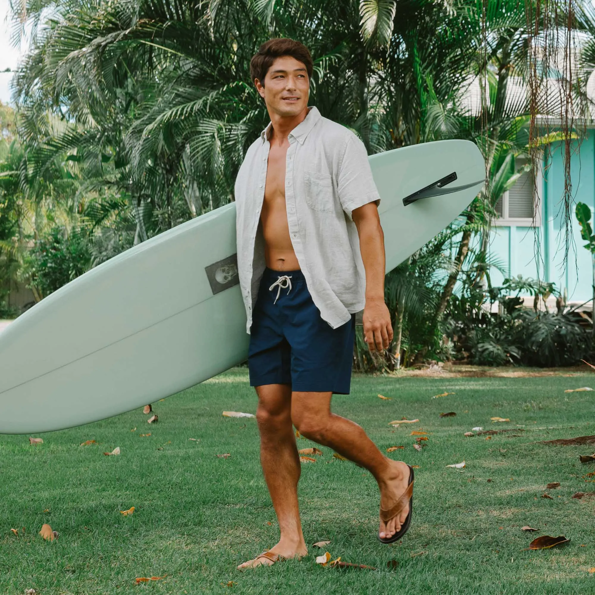 Cork Footbed Flexible Groove Design Hikianalia - Tan / Dark Java