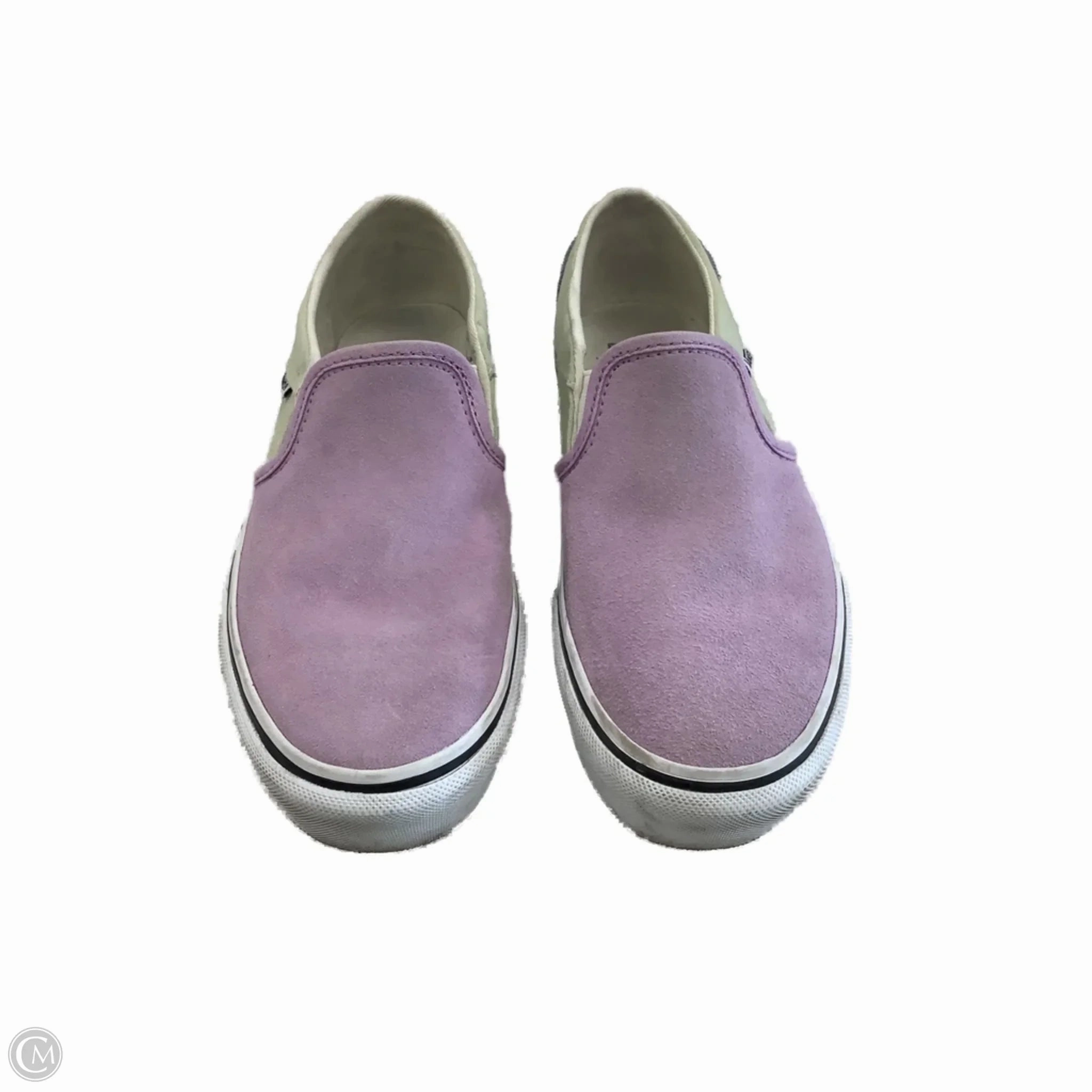 Slip   On Design Shoes Sneakers By Vans In Purple, Size: 7