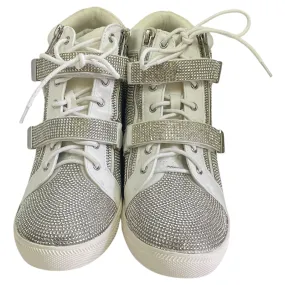 Shoes Sneakers By Inc In Silver, Size:9 Double Stitched