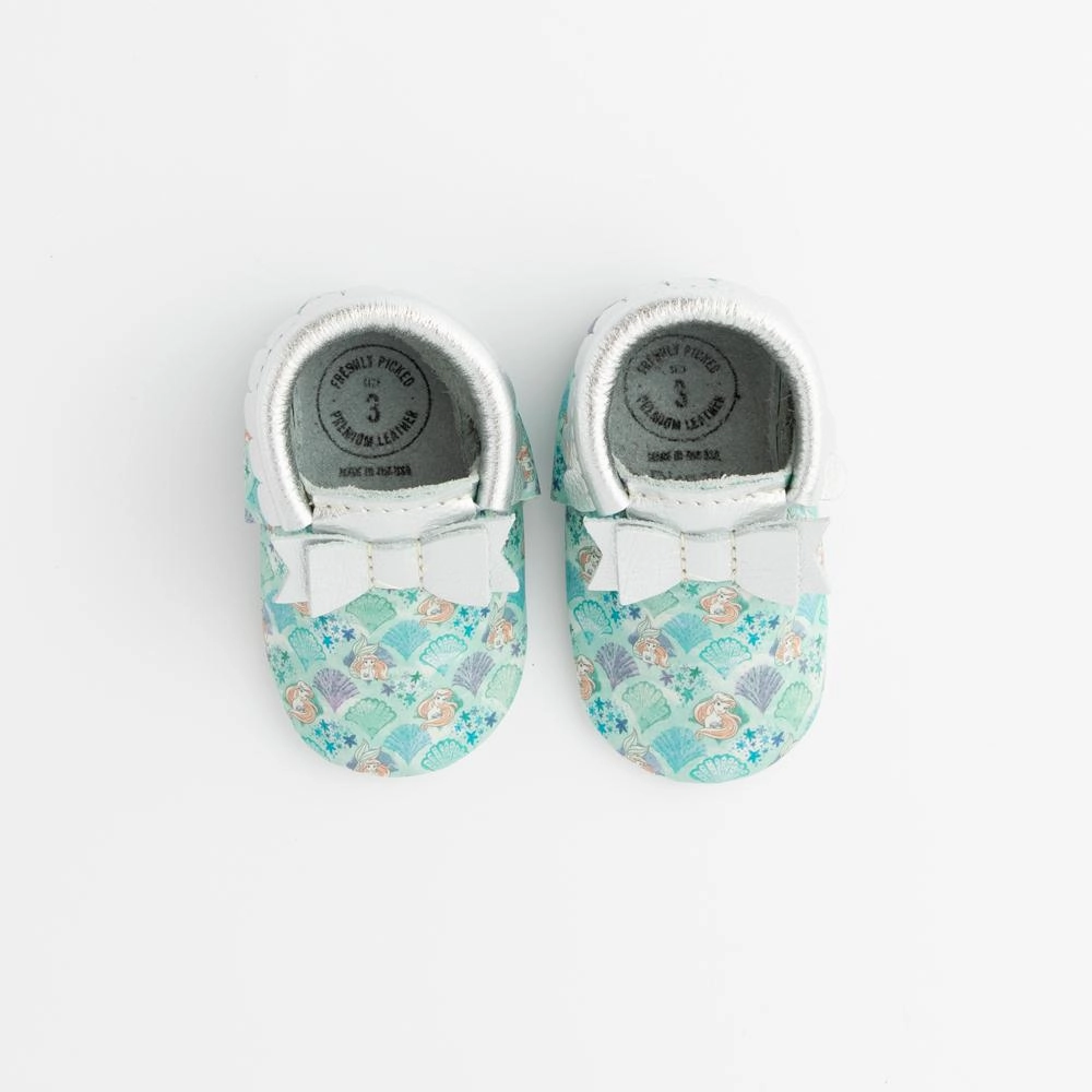 Watercolor Ariel Bow Baby Shoe Ultra Light Framework Flexible structure