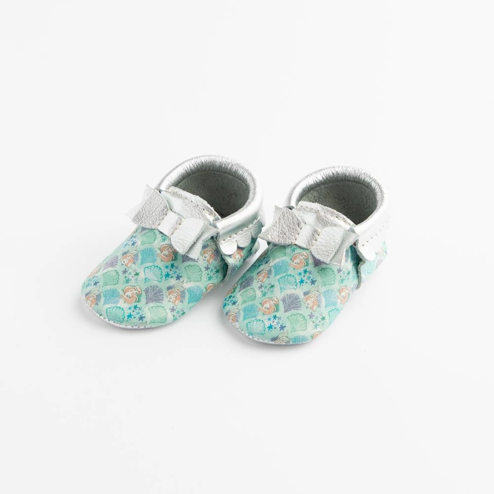 Watercolor Ariel Bow Baby Shoe RecycledComponent