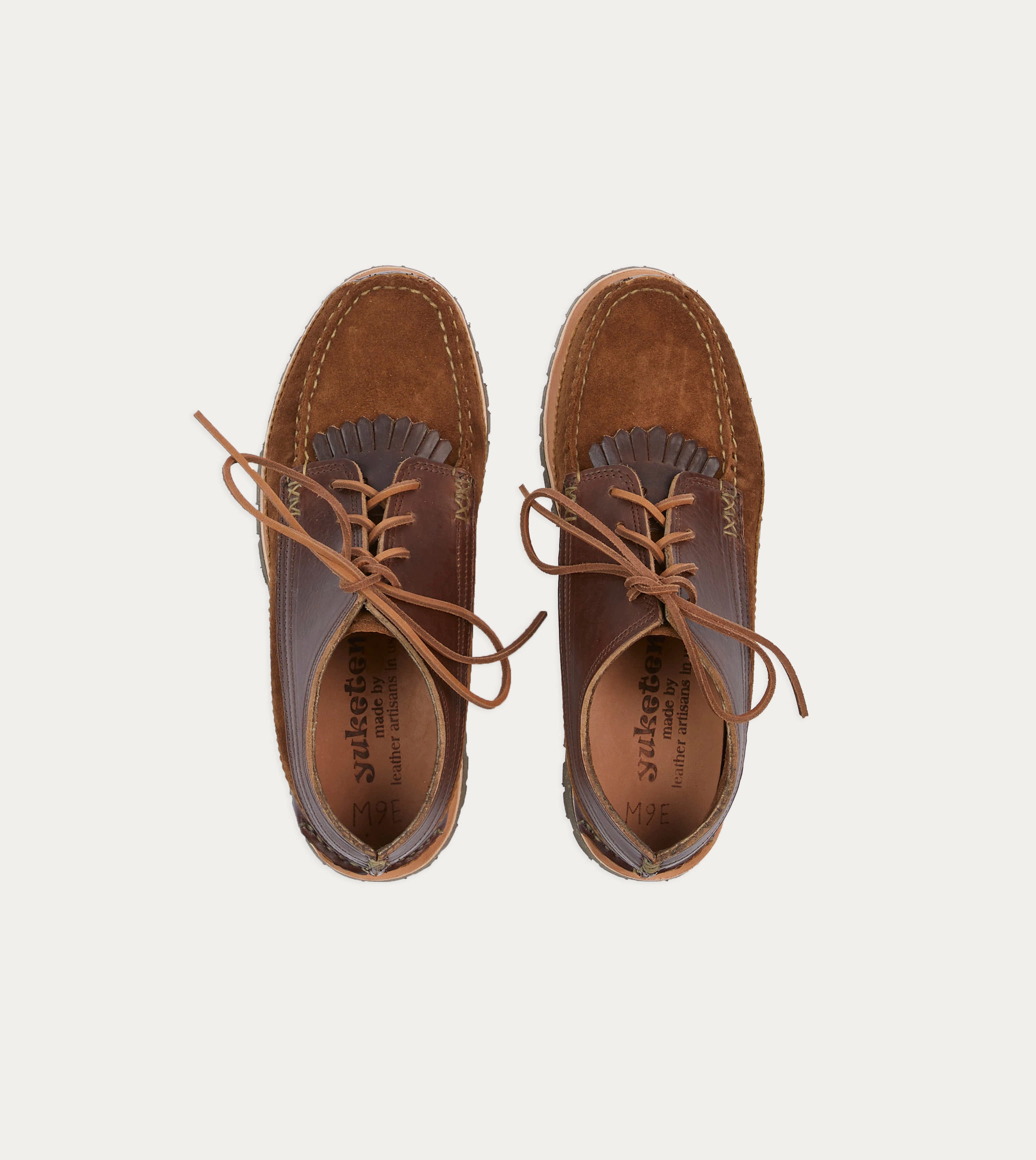 Yuketen Brown Leather Maine Guide Ox Shoe Firm Edge