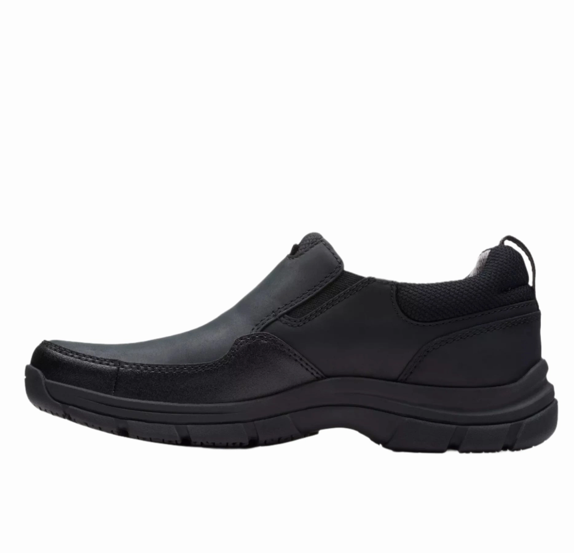 Clarks Men's Walpath Waterproof Step Slip-On - Black Wet Grip