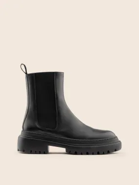 Corticella Black Leather Unlined Boot Winter Fashion