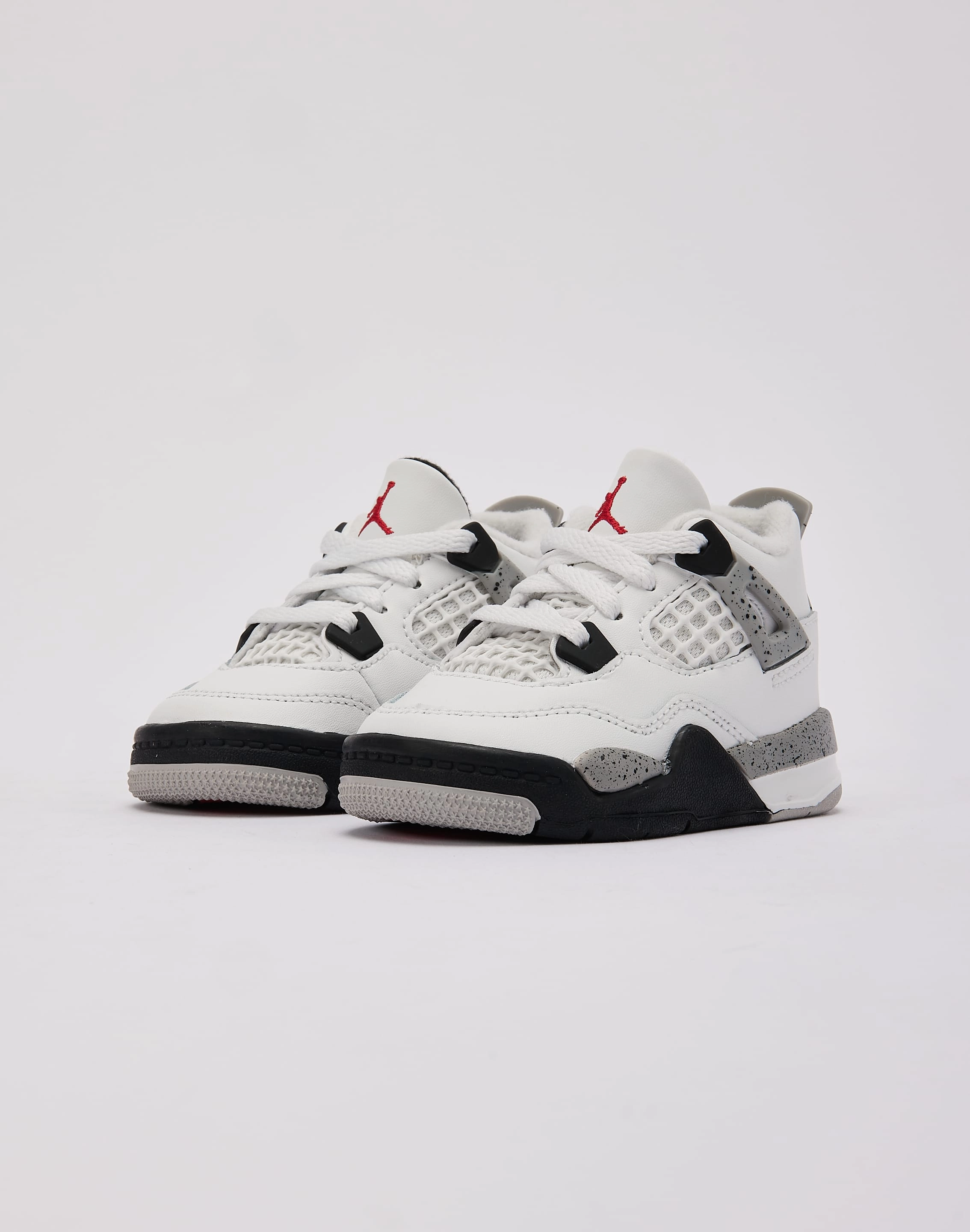 Jordan Air Jordan 4 Retro OG 'White Cement' Toddler Comfortable kids' shoes Canvas kids' shoes