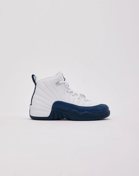 Jordan Air Jordan 12 Retro 'French Blue and White' Pre-School Lightweight kids' shoes Abrasion Resistant Finish