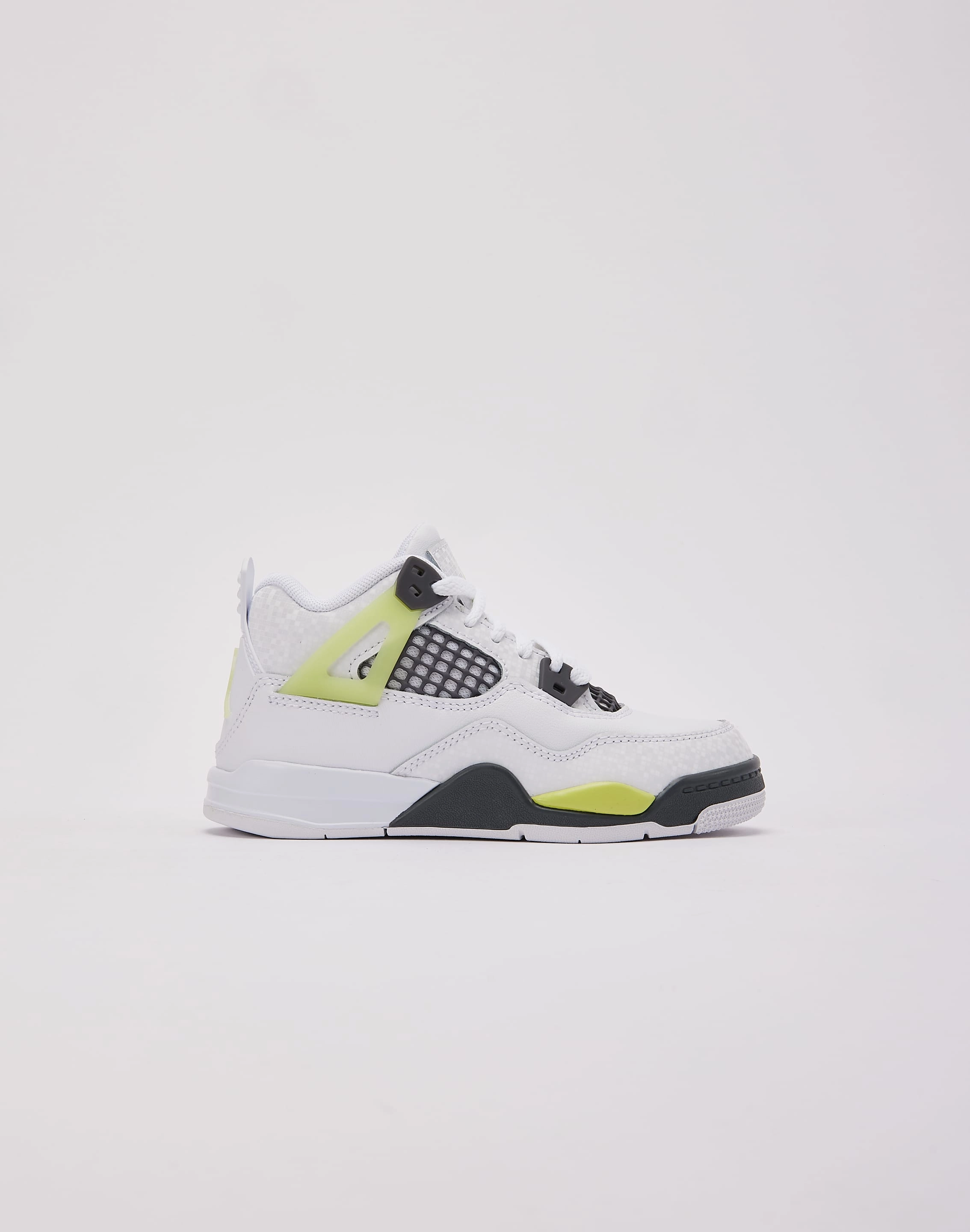 natural fiber EcoFriendlyFabric Jordan Air Jordan 4 Retro 'Light Lemon Twist' Pre-School