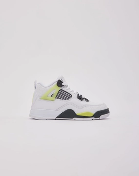 natural fiber EcoFriendlyFabric Jordan Air Jordan 4 Retro 'Light Lemon Twist' Pre-School