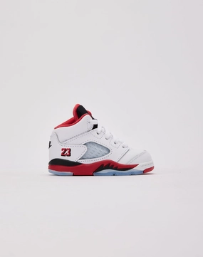Ergonomic Contouring Jordan Air Jordan 5 Retro 'Fire Red Black Tongue' Toddler